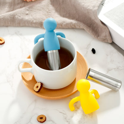 Little Man Shape Silicone Tea Strainer