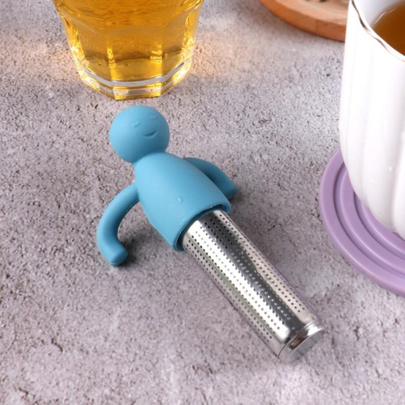 Little Man Shape Silicone Tea Strainer