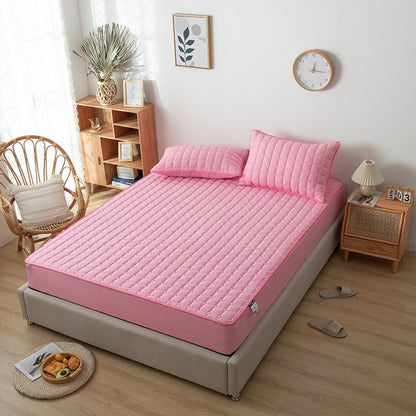 Waterproof Winter Solid Color Mattress Cover