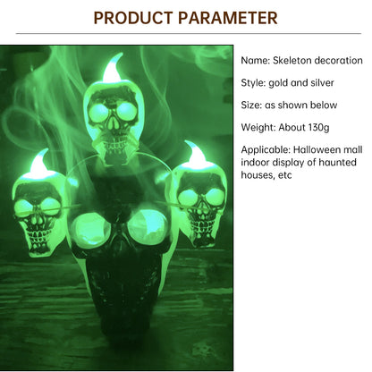 Halloween Decoration Smoke Skull Candle Lamp