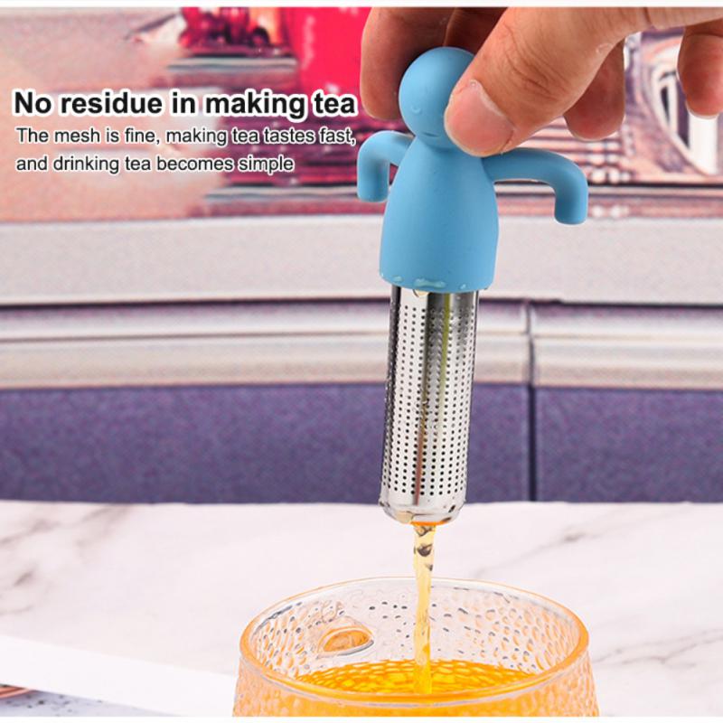 Little Man Shape Silicone Tea Strainer