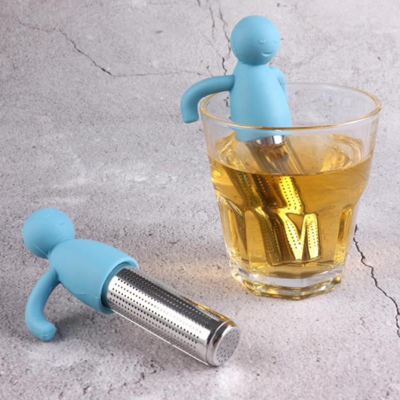 Little Man Shape Silicone Tea Strainer