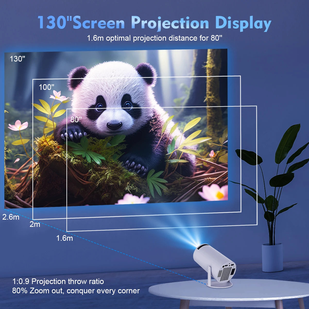 4K Mini Portable Projector