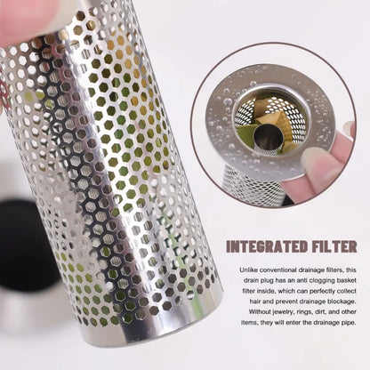 Stainless  Steel Floor Pop-Up Sink Drain Filter