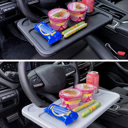 Car Steering Wheel Seat Tray with Cup Holder