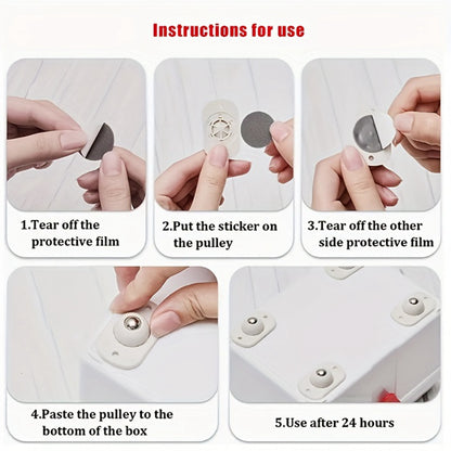 360 Degree Swivel Self Adhesive Mini Caster Wheels