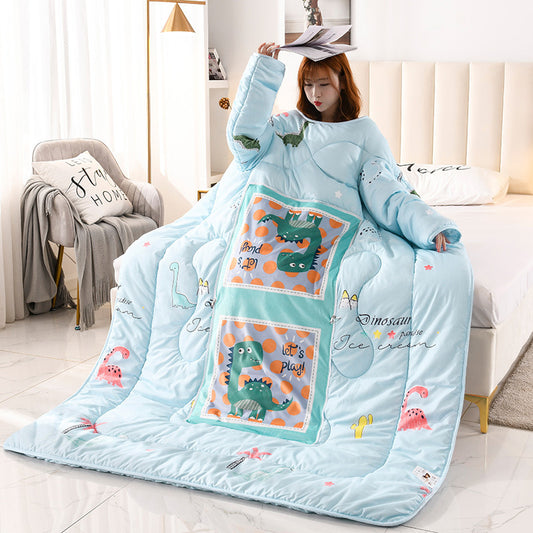 Anti-kick Winter Warm Lazy Quilt With Sleeves