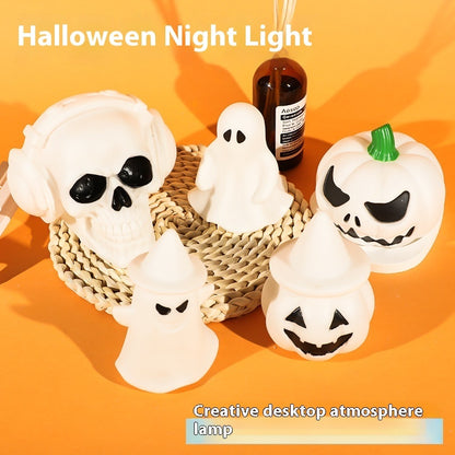 Halloween LED Glowing Cute Small Night Lamp Pumpkin Ghost Lamp Ornaments