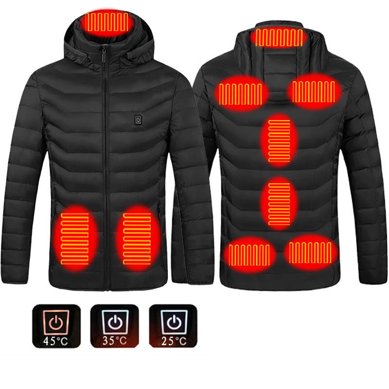 Men Heated Puffer Jacket Electric Heating Coat