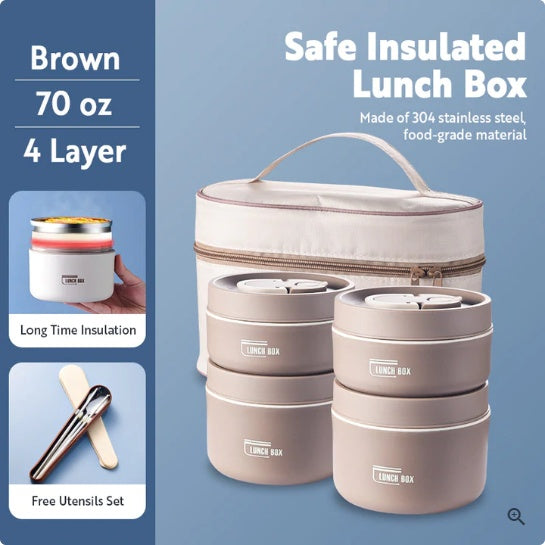 Portable Self-Heating Japanese Thermal Insulation Lunch Box