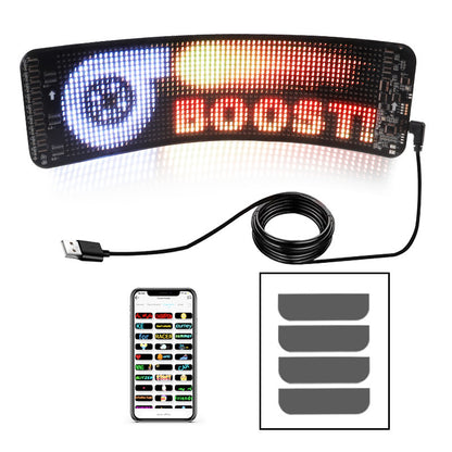 Ultra-thin Display Flexible Scrolling LED Car Sign with USB App Control