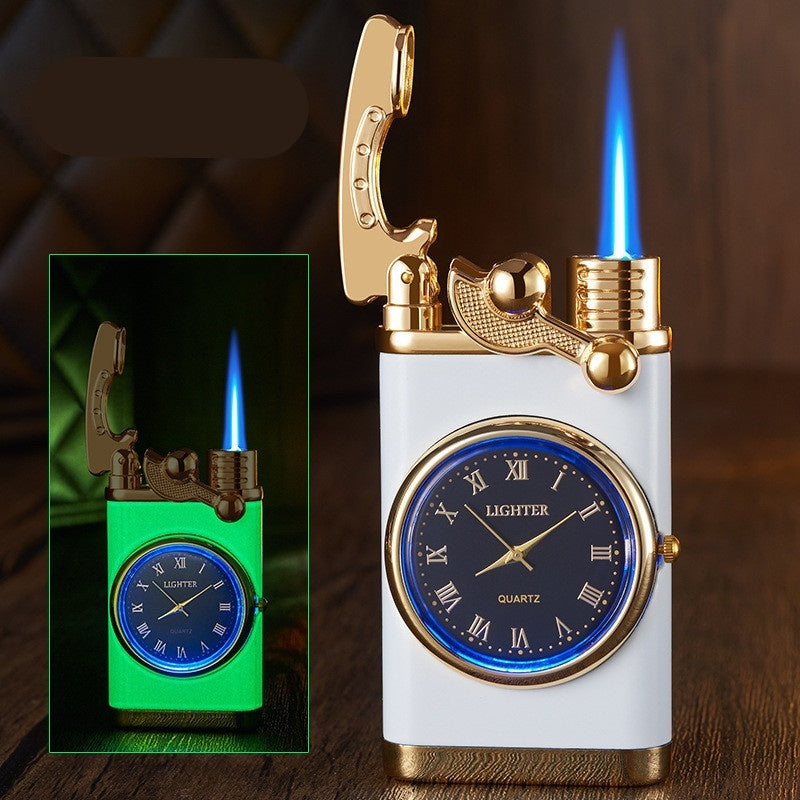 Windproof Lighter Vintage Watch Bezel Jet Flame Torch