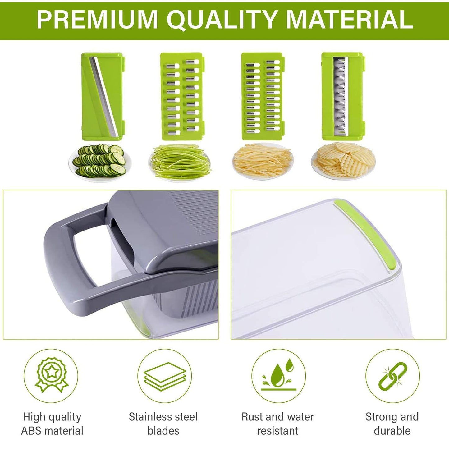 12 In 1 Manual Vegetable Chopper Cutter Slicer