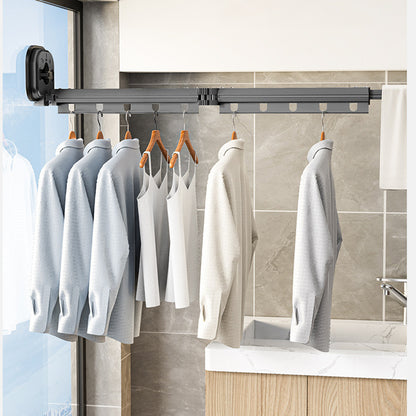 Wall Mounted Retractable Clothes Hanger Rack