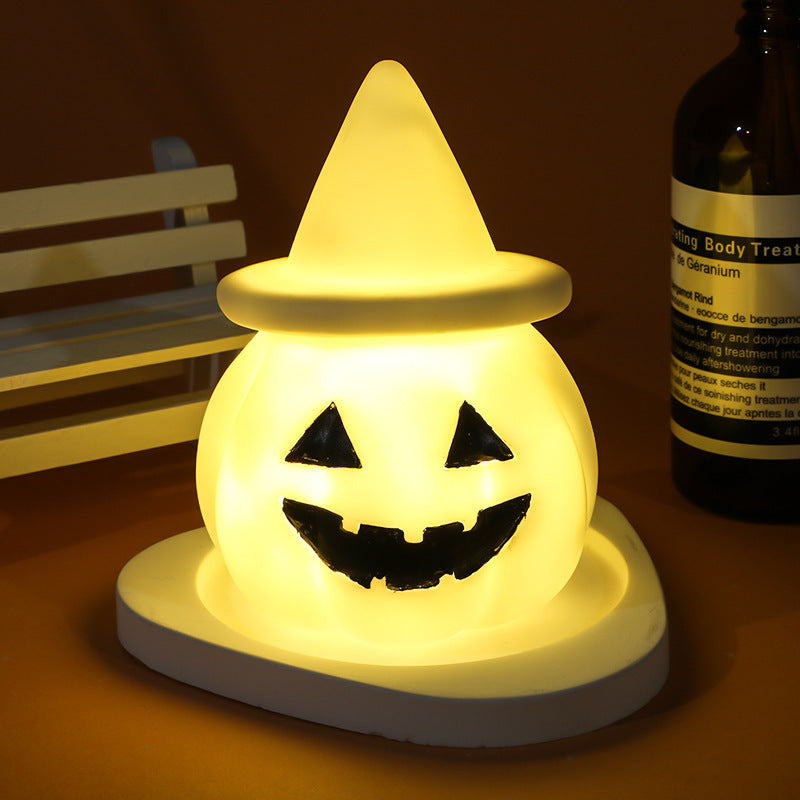 Halloween LED Glowing Cute Small Night Lamp Pumpkin Ghost Lamp Ornaments