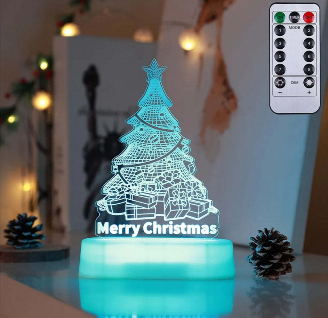 Christmas Decoration 3D Lamp Acrylic LED Night Lights