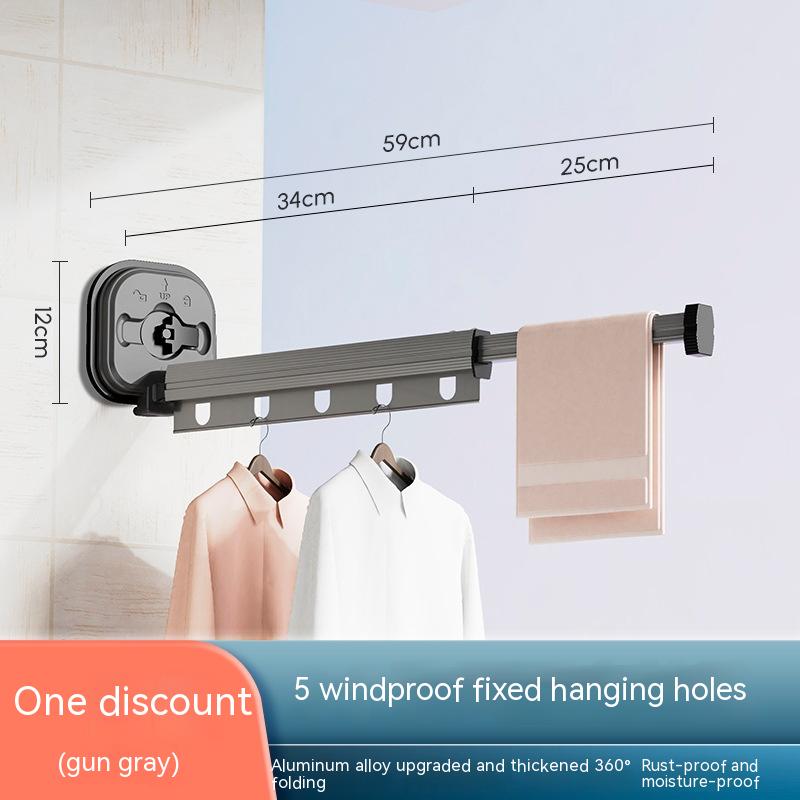 Wall Mounted Retractable Clothes Hanger Rack