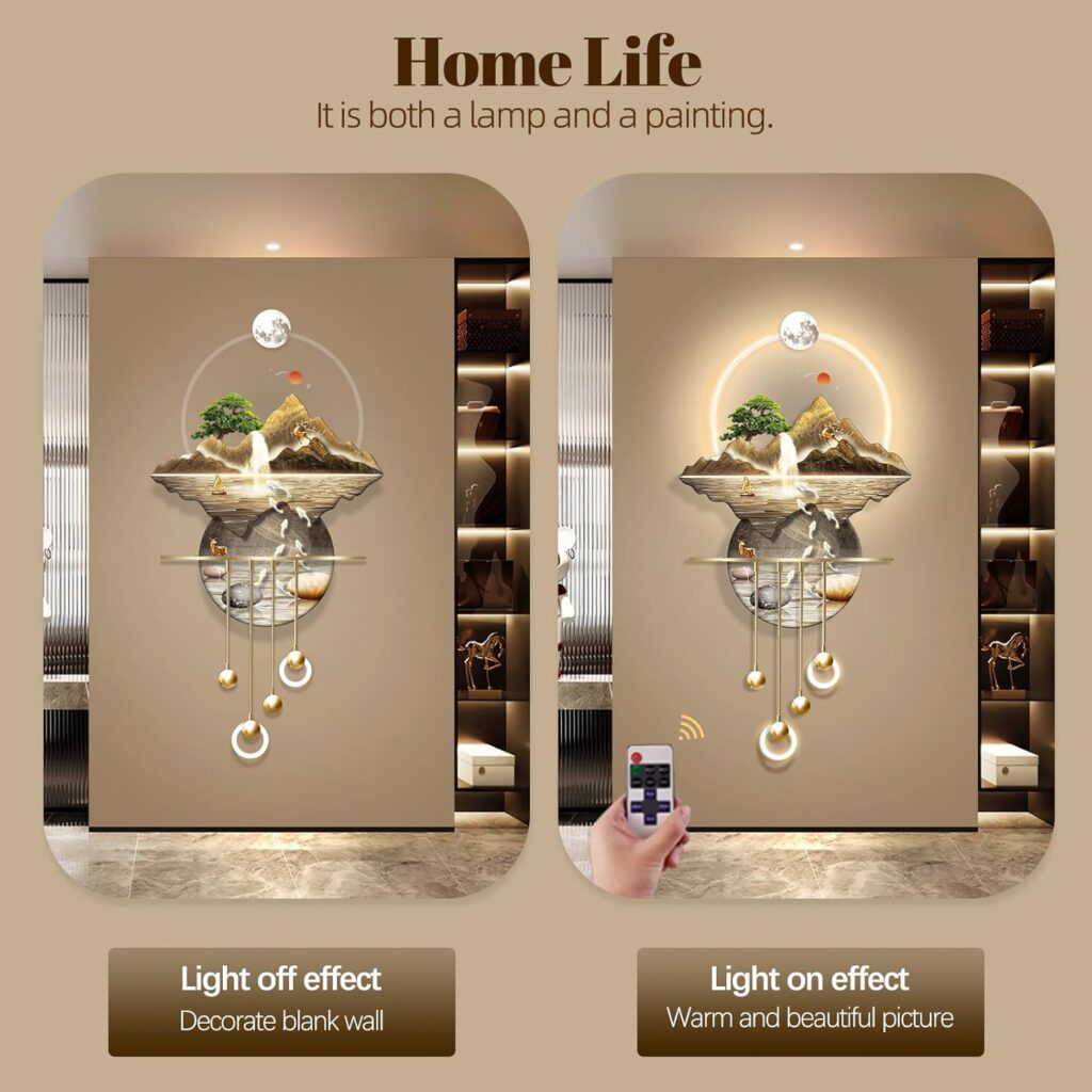 3D Entrance Wall Decor with Light