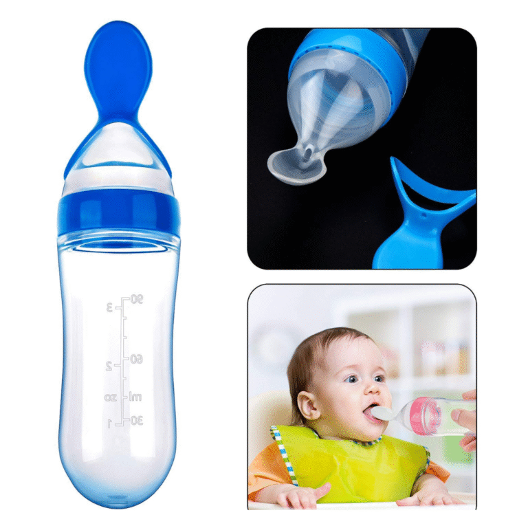 Safe Squeeze Spoon Baby Feeding Bottle