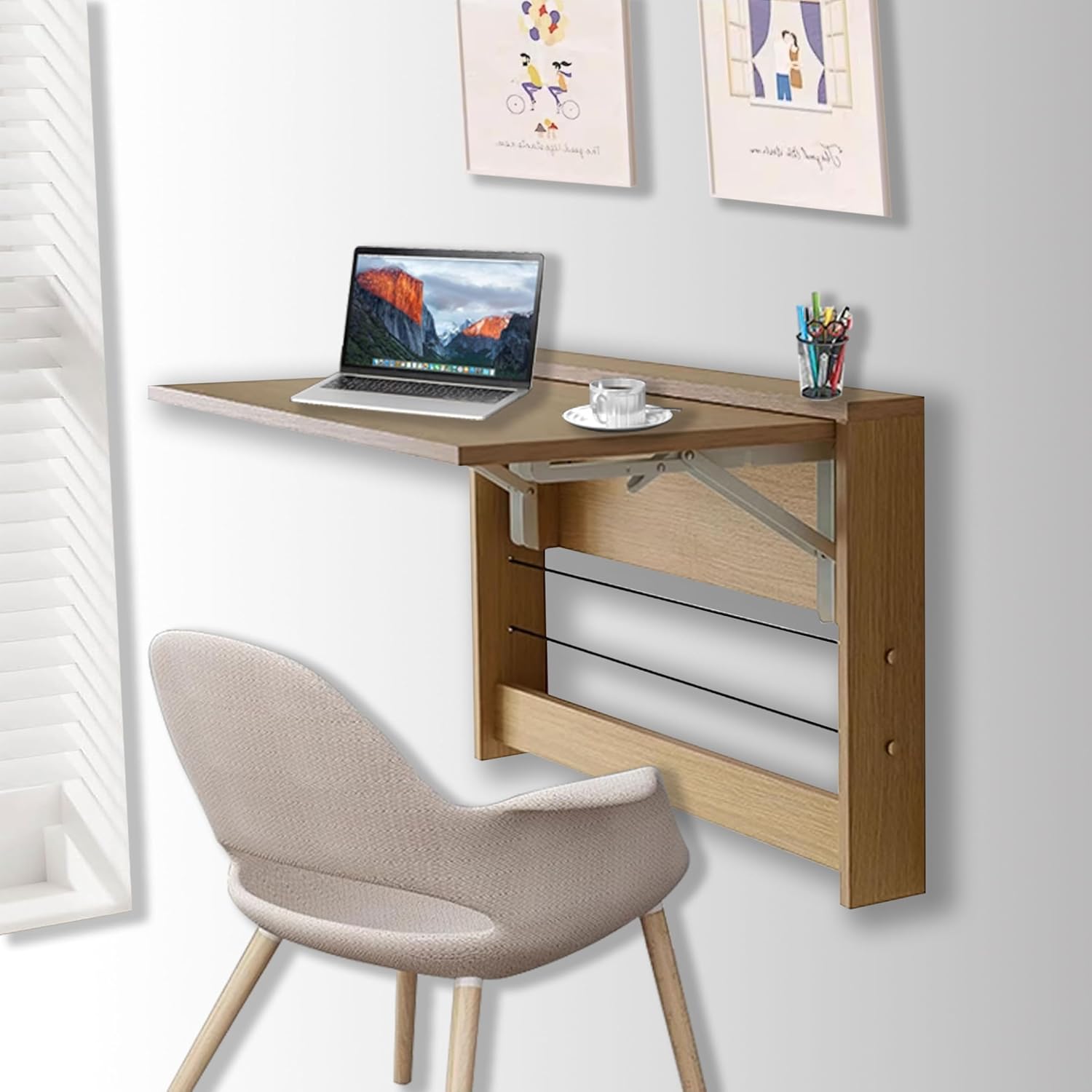 Wall Mounted Foldable Space Saving Dining