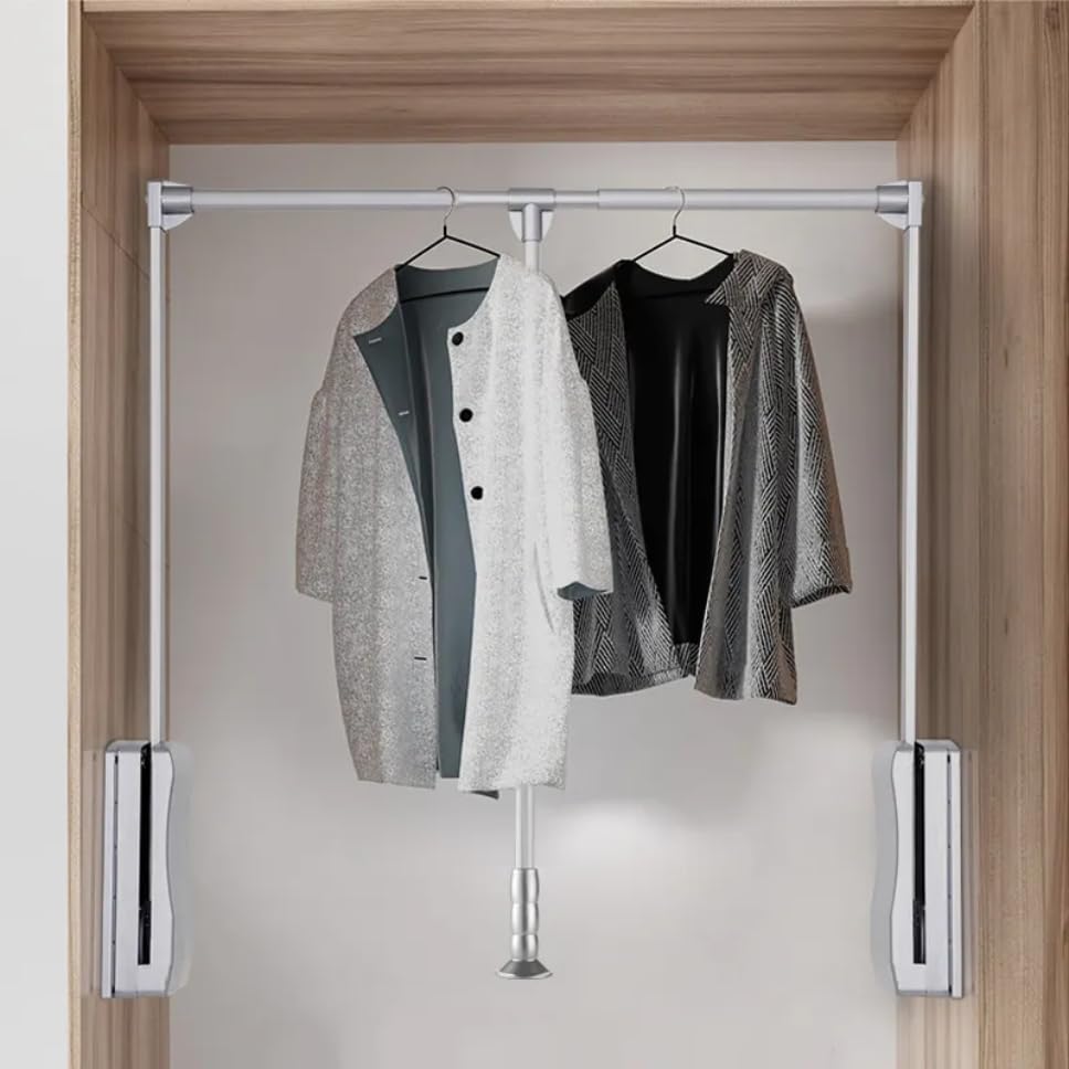 Adjustable Wardrobe Lifter Soft Close Pull Down for Hanging Clothes