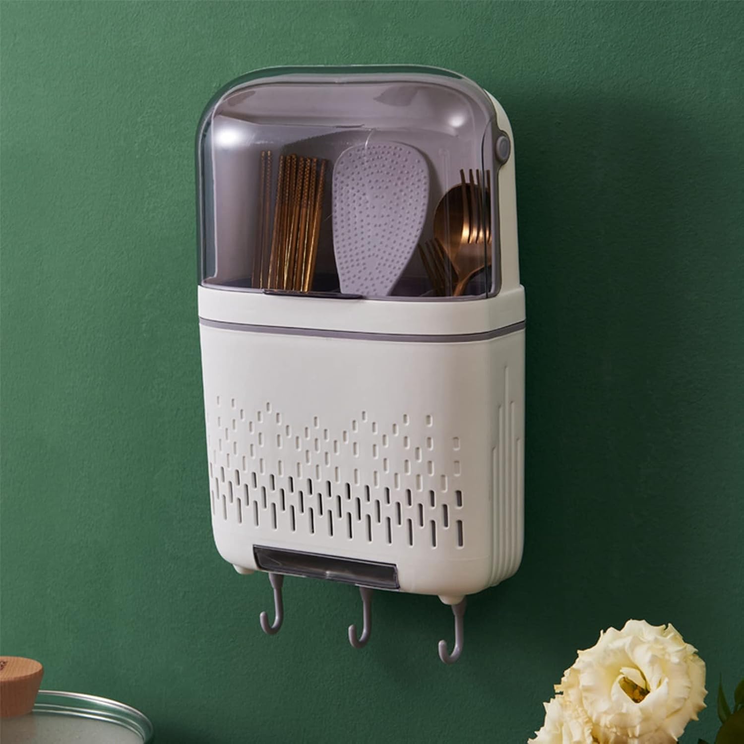 Wall-Mounted Cutlery Storage Rack