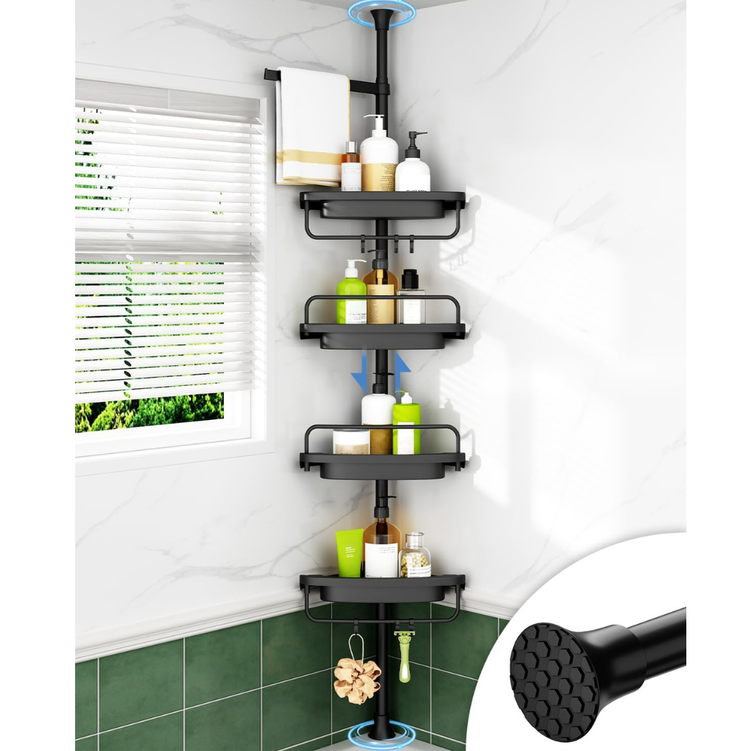 4 Tier Shower Caddy Tension Pole