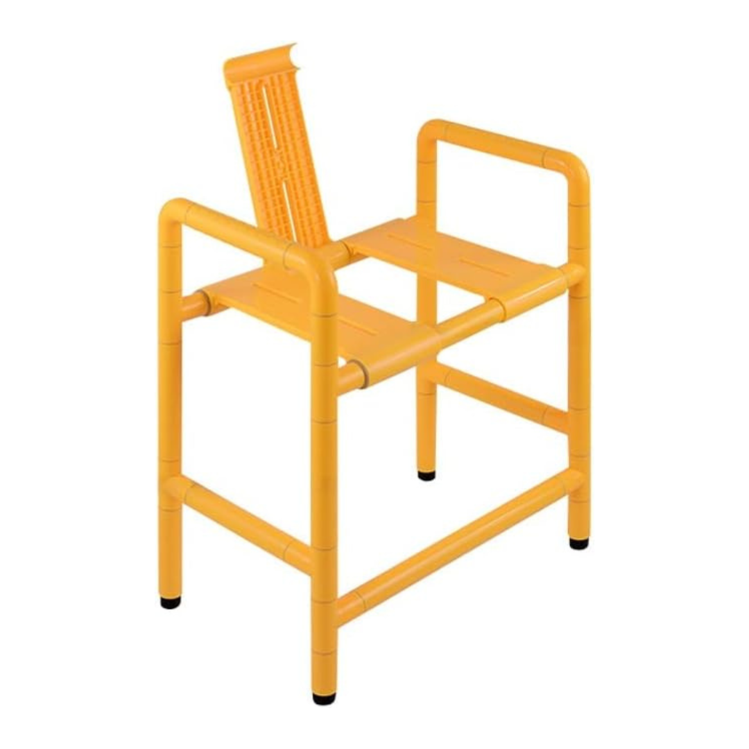 Nylon Steel Potty Commode Shower Chair with Wheels