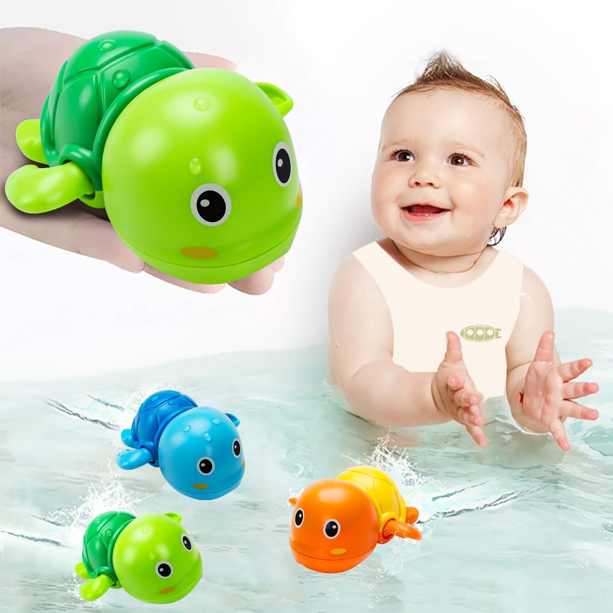 Cute Swimming Turtle Bath Toys for Toddlers